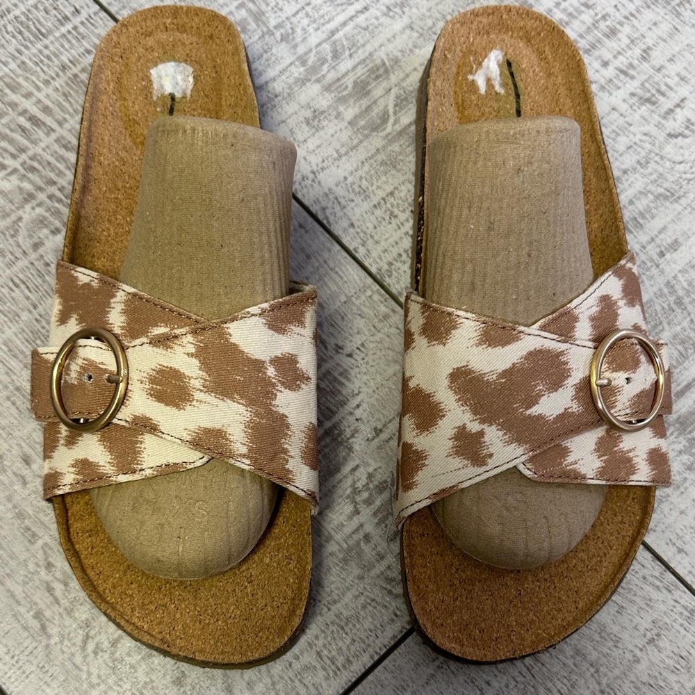 Aerie Tan Patterned Women's Sandals